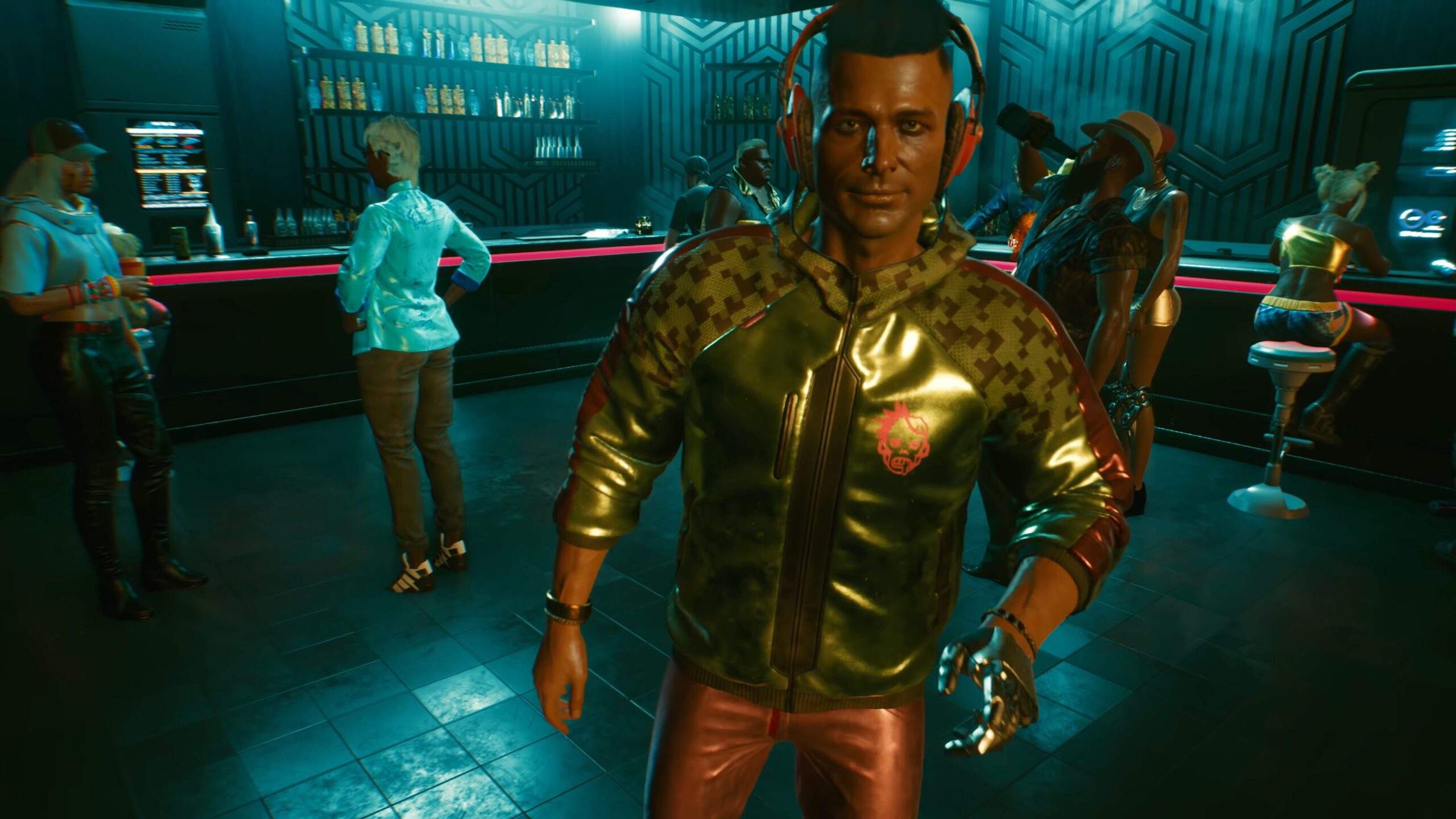 Cyberpunk 2077 style kitsch jacket