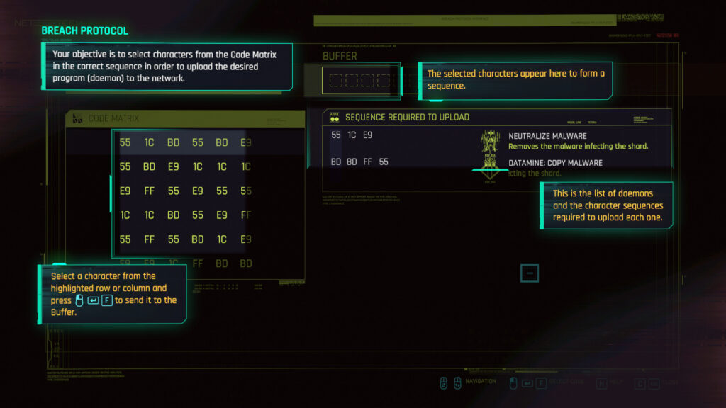 cyberpunk 2077 hacking guide breach protocol interface