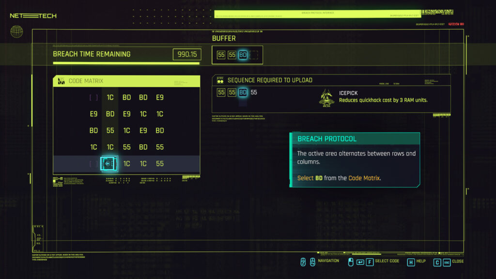 cyberpunk 2077 hacking guide breach protocol mini game step 4