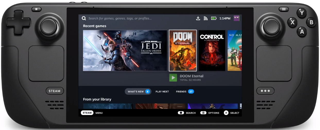 Preview image of the new Steam Deck.