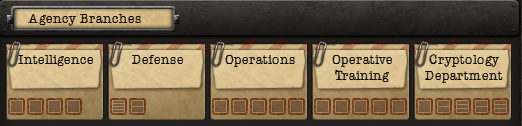 Different upgrade branches for intelligence agencies in Hearts of Iron IV.