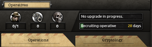 Decryption and operations menu in Hearts of Iron IV.