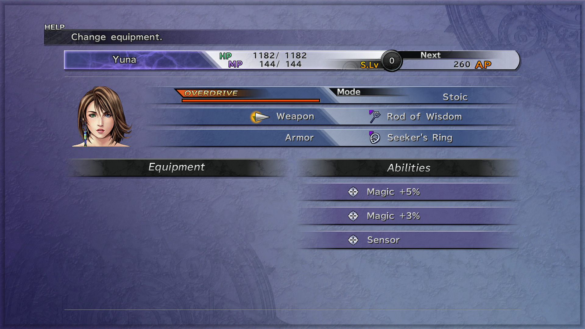 ffx equip menu ps3