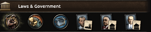 The advisor slots in Hearts of Iron IV.