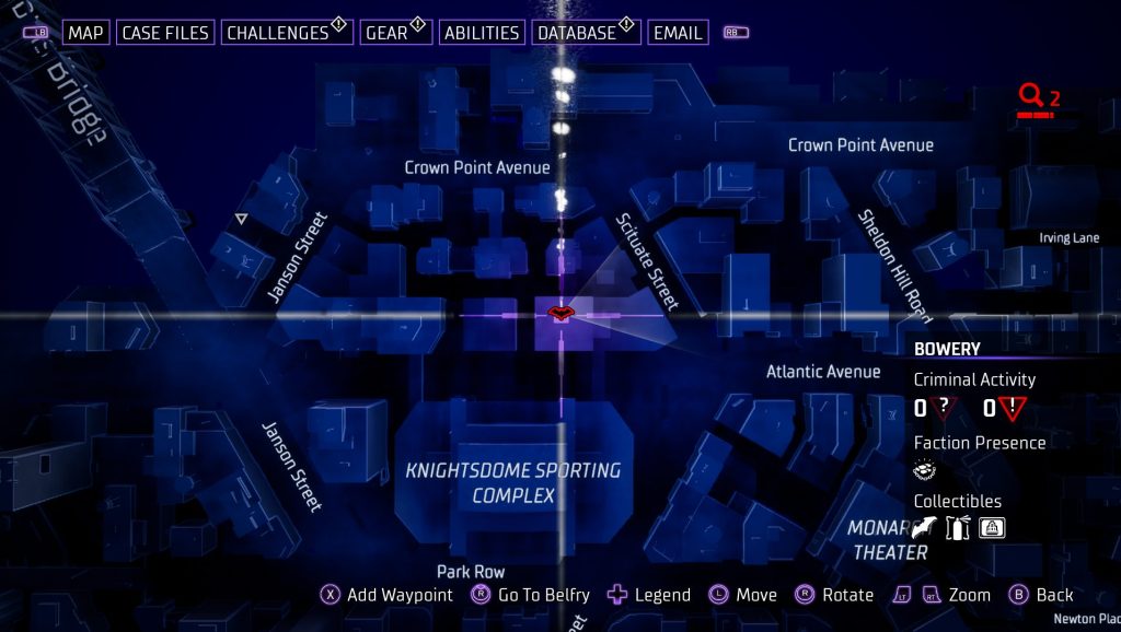 gotham knights batarang bowery 5 map