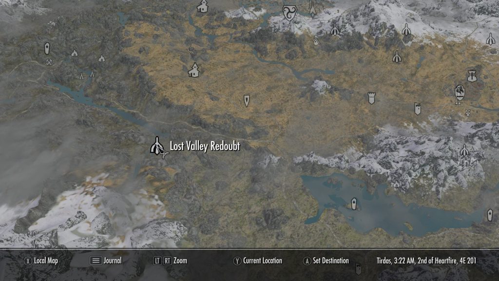 skyrim pacifist guide lost valley redoubt location