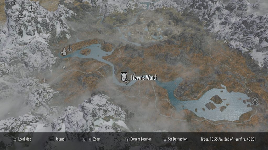 skyrim pacifist guide trevas watch location