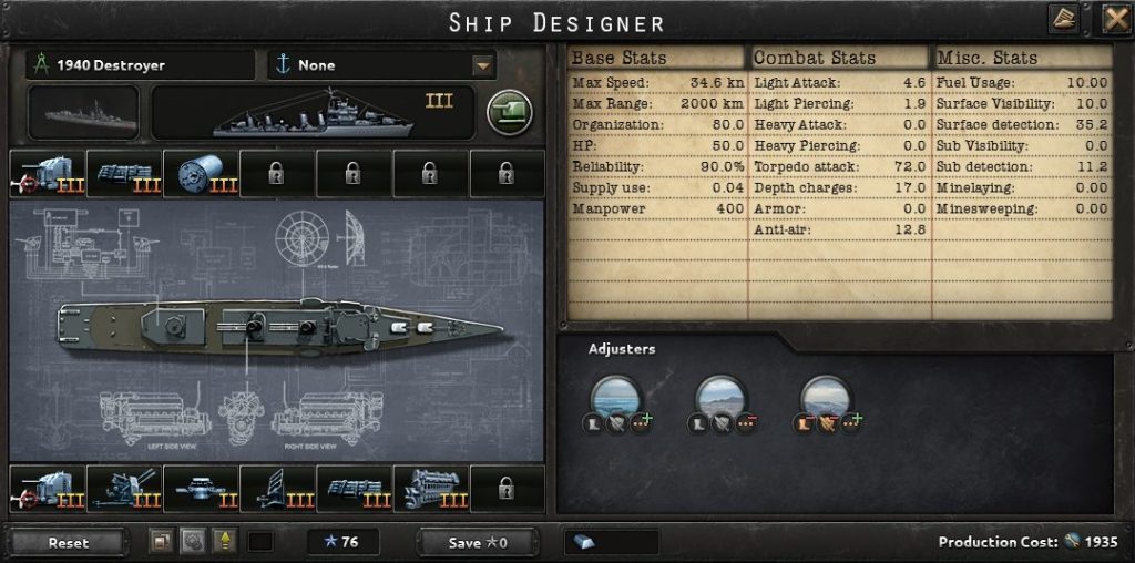 hearts of iron 4 1940 destroyer design