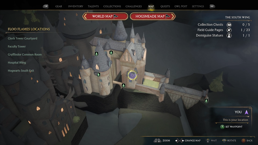 hogwarts legacy daedalian keys 16 4 bell tower map