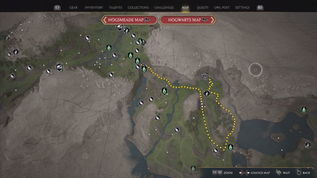 hogwarts legacy phoenix rising cave map