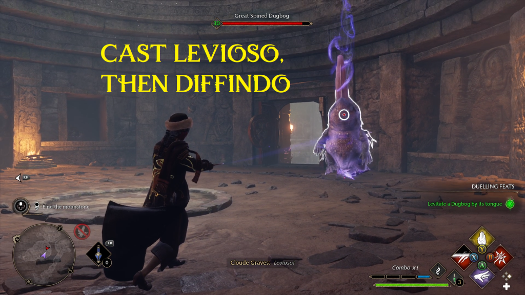 hogwarts legacy the centaur and the stone 12 4 dugbog levioso diffindo