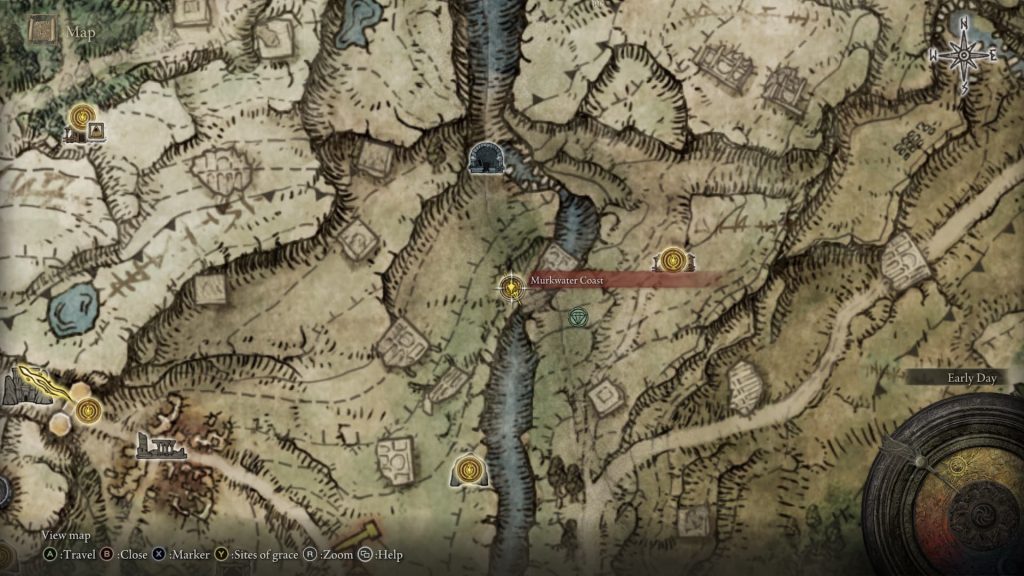 Elden Ring Murkwater Coast site of grace map