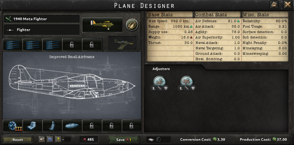 hoi4 best plane 1940 fighter