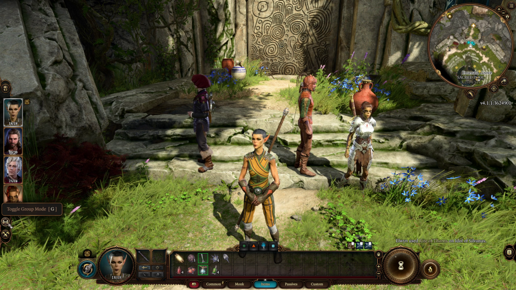 baldurs gate 3 3 group mode toggle off