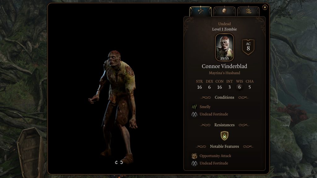 baldurs gate 3 connor vinderblad zombie