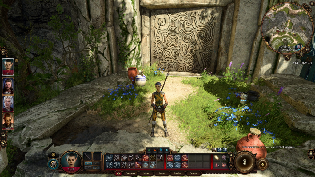 baldurs gate 3 monk with quarterstaff