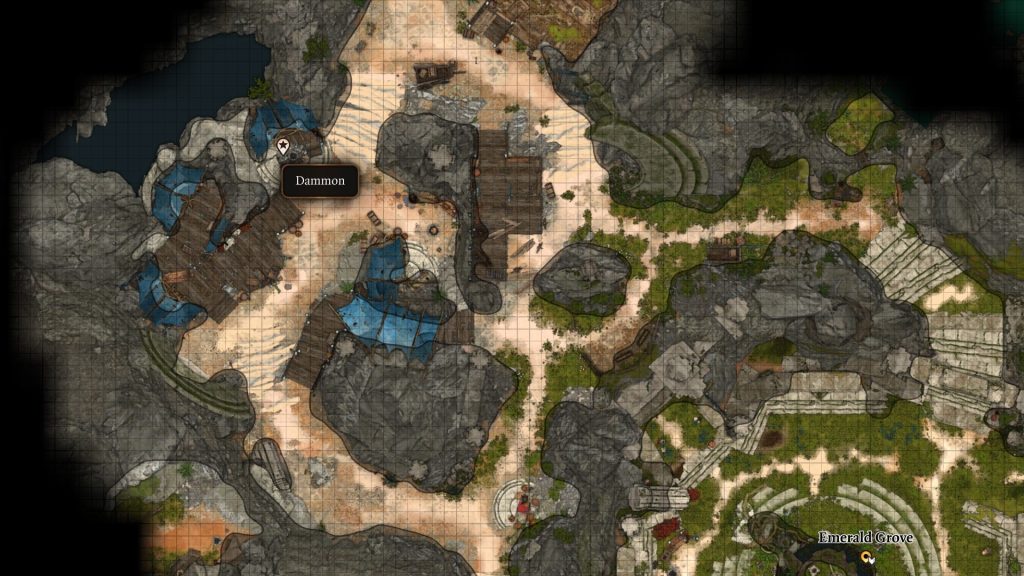 baldurs gate 3 where to find dammon map