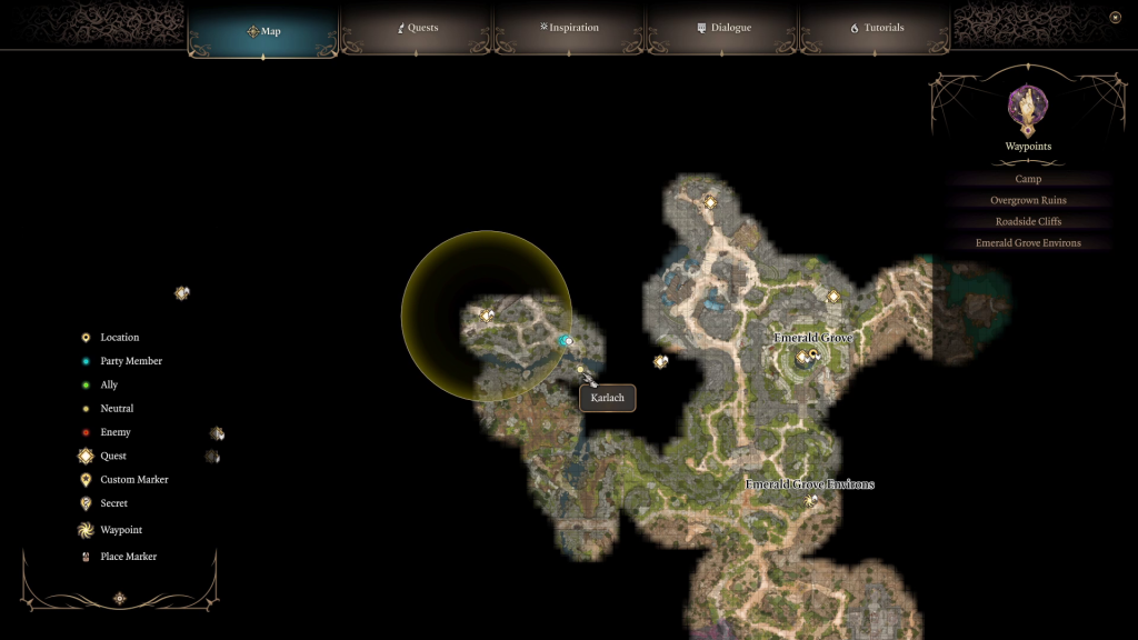 baldurs gate 3 where is karlach location on the map