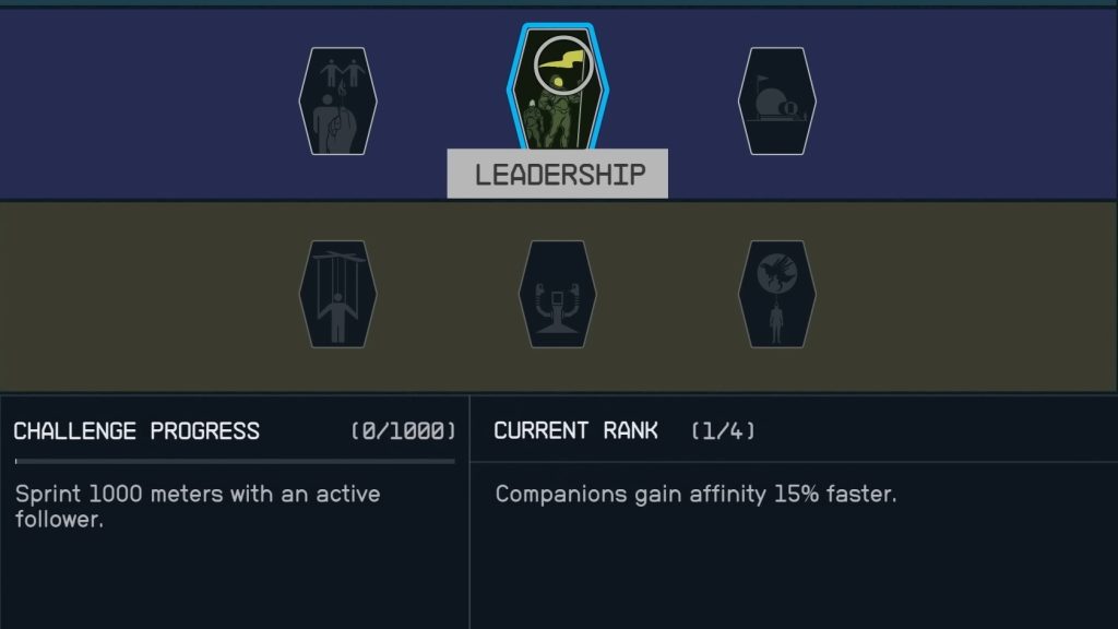 starfield companion leadership skill