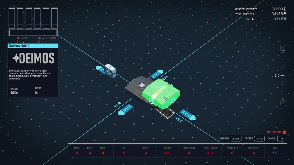 adding the hull component starfield ship building guide