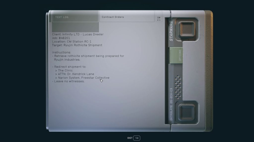 contract orders the key ingredient starfield mission walkthrough