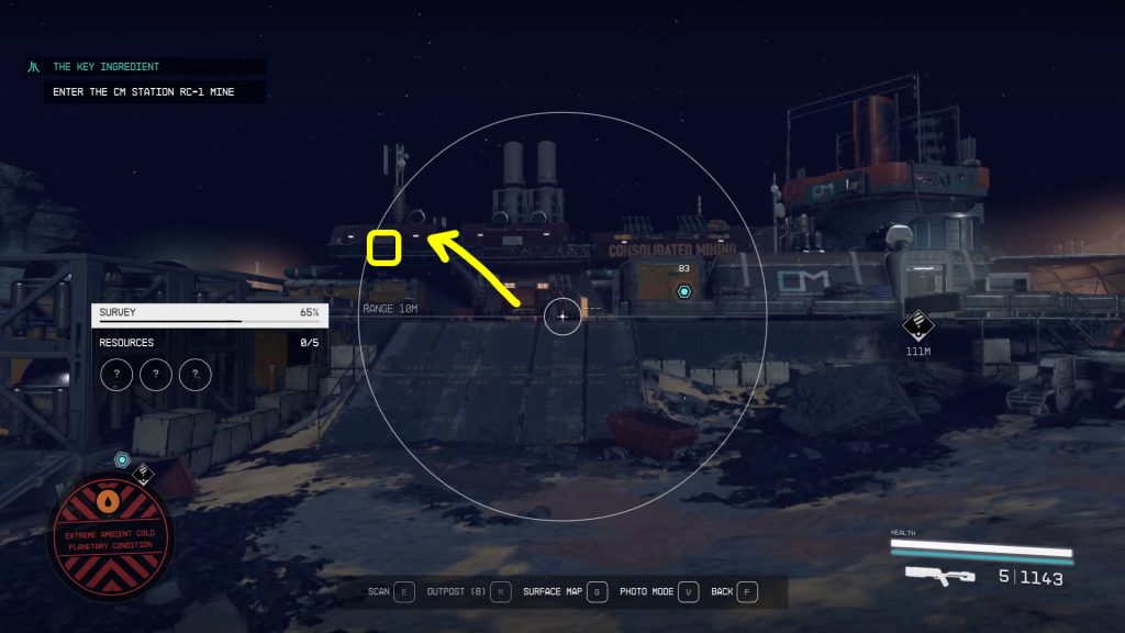 entrance to station cm rc 1 the key ingredient starfield mission walkthrough