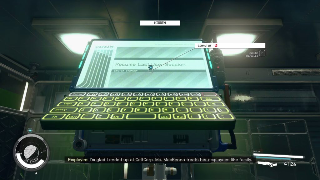 hacking computer in celtcorp one step ahead starfield mission walkthrough