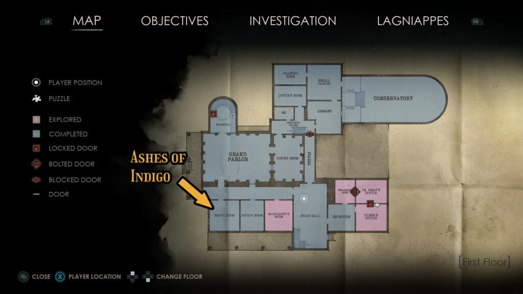 alone in the dark ashes of indigo map