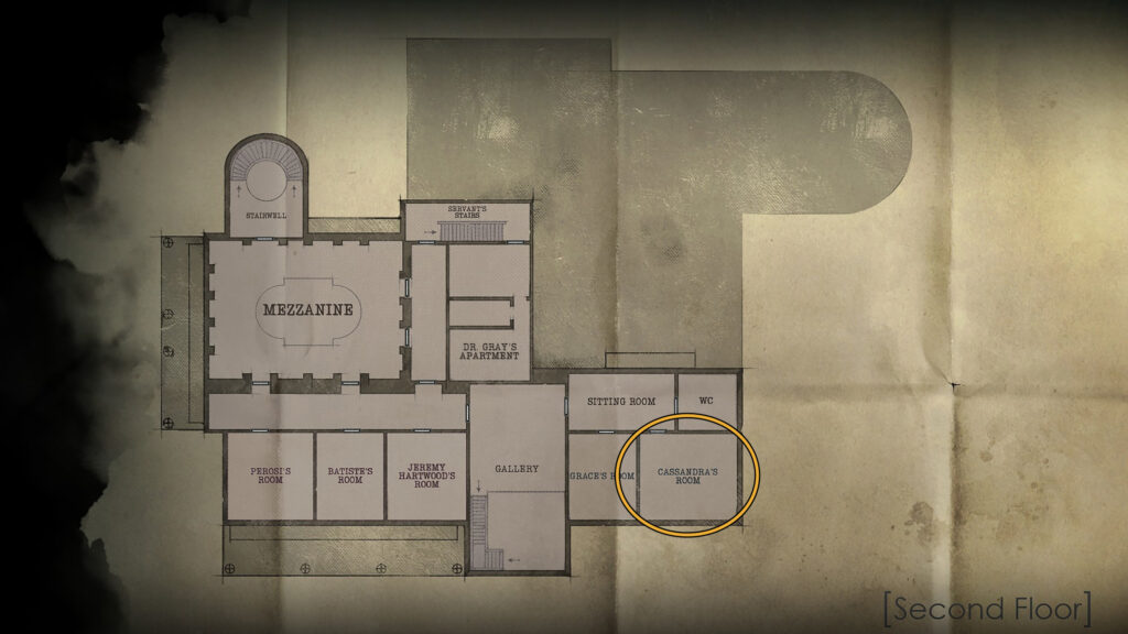 alone in the dark cassandras room map second floor