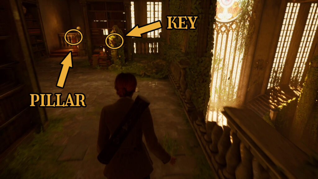 key of hubertus and nearby pillar chapter 3 alone in the dark walkthrough