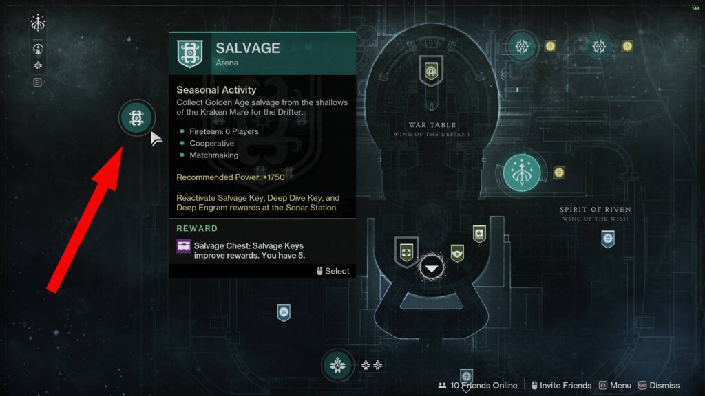 destiny 2 seasonal red borders farm season of the deep salvage activity v1