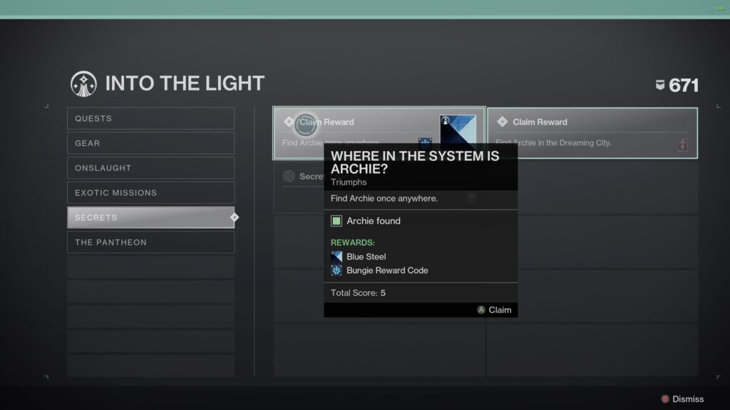destiny 2 finding archie triumph 1