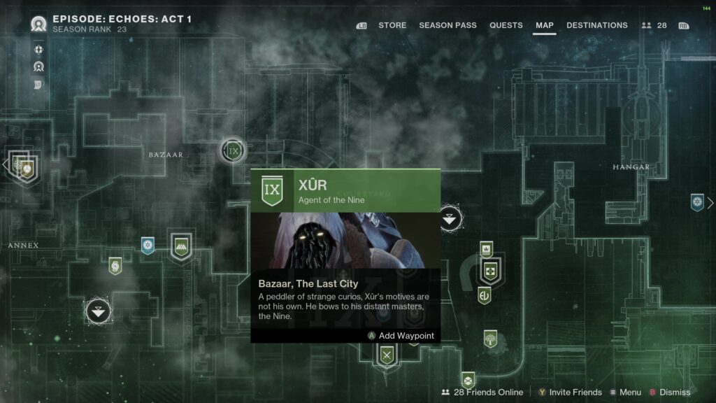destiny 2 xurs permanent l ocation tower map