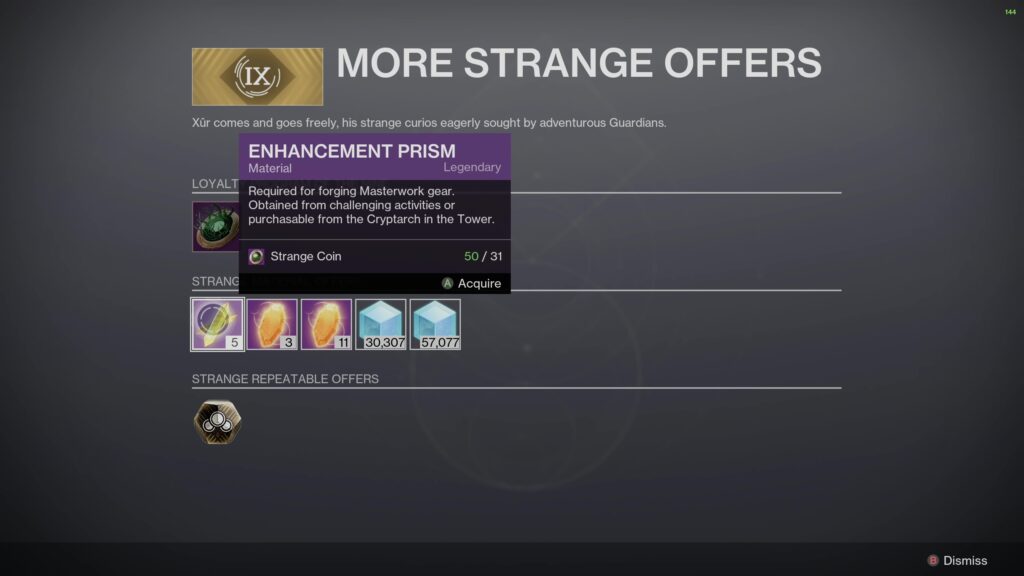 destiny 2 xurs permanent location more strange offers