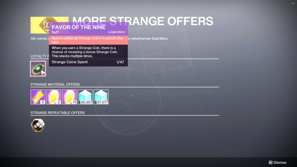 destiny 2 xurs permanent location reward program