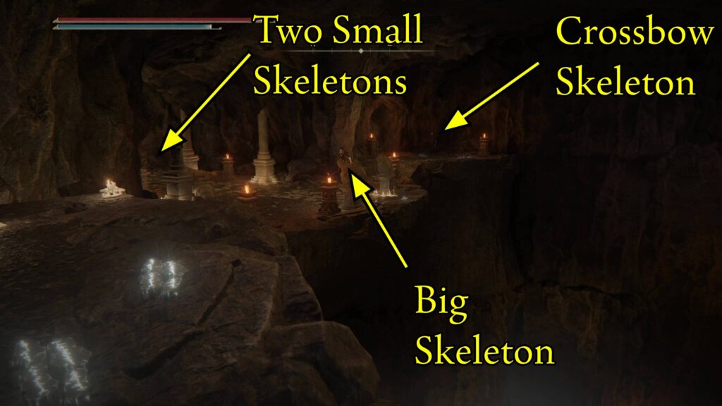 elden ring dragons pit walkthrough second skeletons v1