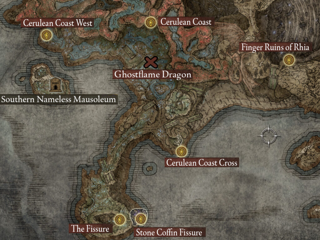 main map of cerulean coast elden ring shadow of the erdtree walkthrough