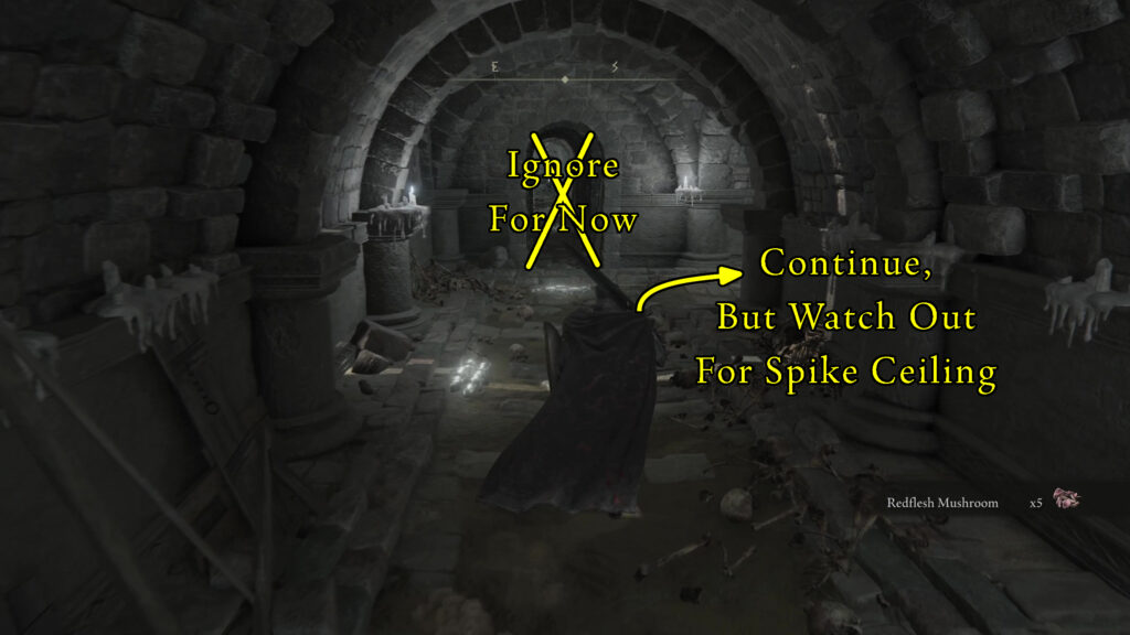 elden ring shadow of the erdtree scorpion river catacombs guide 003 ignore the side room