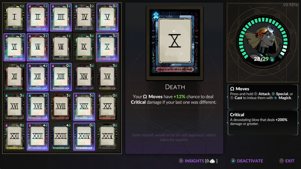 hades ii hera skull build arcana cards