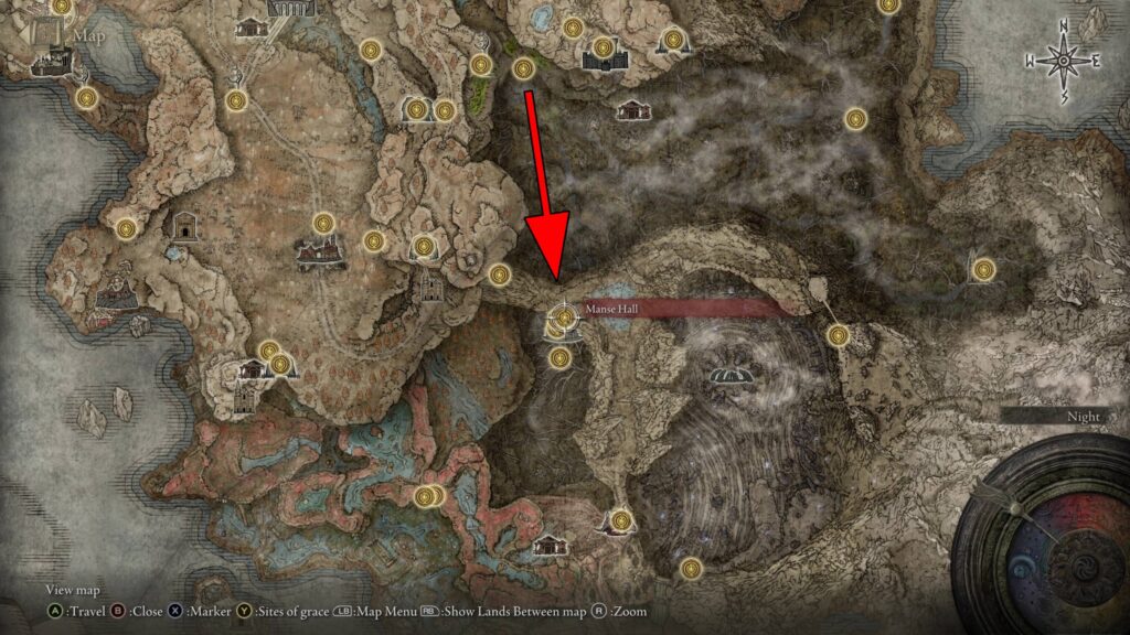 elden ring shadow of the erdtree midras manse on map v1